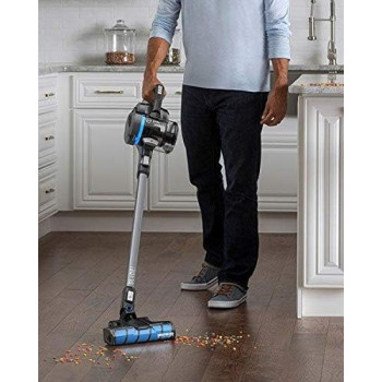Hoover Onepwr Blade Max Cordless Vacuum Cleaner Machine, Up To 40 Min Runtime, 3 Stage Filtration, Helix Technology, Wall Mount, Upholstery And Motorized Pet Tool, CLSV-B4ME, Graphite/Blue, 1 Year Warranty