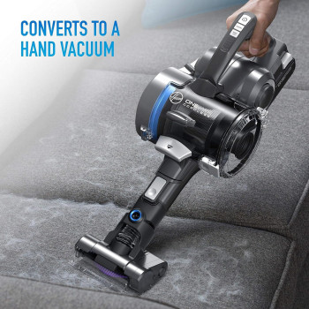 Hoover Onepwr Blade Max Cordless Vacuum Cleaner Machine, Up To 40 Min Runtime, 3 Stage Filtration, Helix Technology, Wall Mount, Upholstery And Motorized Pet Tool, CLSV-B4ME, Graphite/Blue, 1 Year Warranty