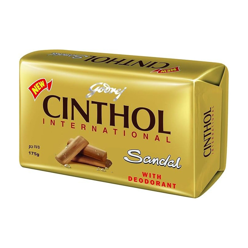 Cinthol Soap Sandal Bath Soap, 99.9% Germ Protection 48/175gm