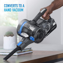 Hoover Onepwr Blade Plus Cordless Vacuum Cleaner Machine, Up To 40 Min Runtime, 3 Stage Filtration, LED Headlights, Detachable Handheld, Wall Mount, Upholstery Tool, CLSV-B3ME, Grey/Blue, 1 Year Warranty