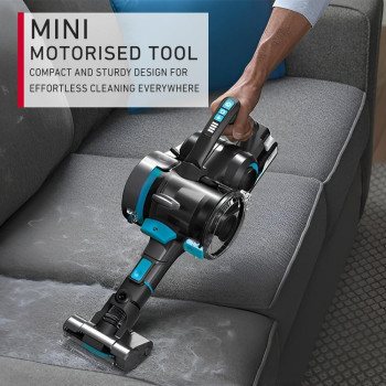 Hoover Onepwr Blade Max Dual Cordless Vacuum Cleaner Machine, Up To 90 Min Runtime, Antimicrobial Protection, Multi Surface Cleaning, 2 Batteries, CLSV-BPME, Black/Blue, 1 Year Warranty