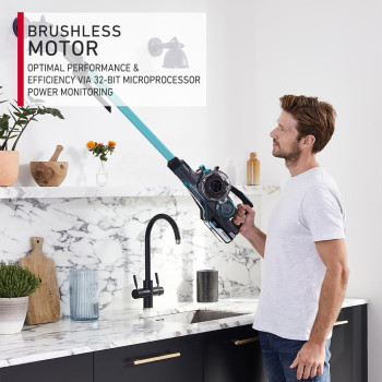 Hoover Onepwr Blade Max Dual Cordless Vacuum Cleaner Machine, Up To 90 Min Runtime, Antimicrobial Protection, Multi Surface Cleaning, 2 Batteries, CLSV-BPME, Black/Blue, 1 Year Warranty