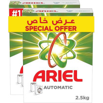 Ariel Automatic Green Laundry Detergent Powder, Original Scent, Stain-Free Clean Laundry, Washing Powder, Dual, 4/2.5kg