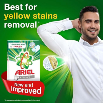 Ariel Automatic Green Laundry Detergent Powder, Original Scent, Stain-Free Clean Laundry, Washing Powder, Dual, 4/2.5kg