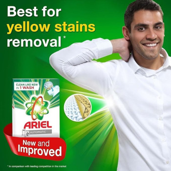 Ariel Automatic Green Laundry Detergent Powder, Original Scent, Stain-Free Clean Laundry, Washing Powder, Dual, 4/2.5kg
