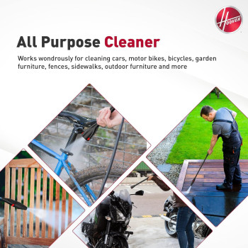 Hoover 140 Bar Electric Pressure Washer With Gun, 5m Hose, Foam Dispenser, Trigger Handle, Adjustable Nozzle, Car Brush And More, 2200W Portable Pressure Washer For Car, Home And Garden, HPW-M2214, 1 Year Warranty