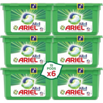 Ariel Pods 3in1 Original Scent, Ariel Liquid Detergent, 6/15sx27g