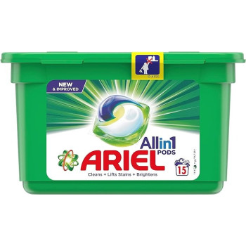 Ariel Pods 3in1 Original Scent, Ariel Liquid Detergent, 6/15sx27g
