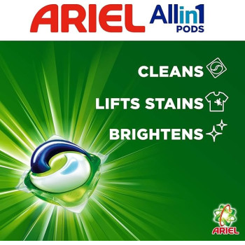 Ariel Pods 3in1 Original Scent, Ariel Liquid Detergent, 6/15sx27g