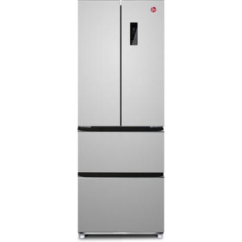 Hoover 438 Liters French Door Refrigerator, 4 Doors Dual Inverter Fridge And Freezer, Leco Technology, Total No Frost, Multi Air Flow, LED Lights, Steel Finish, HFD-M438-S, 1 Year Warranty