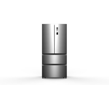 Hoover 670 Liters French Door Inverter Compressor Refrigerator, 2 Metal Glide Drawer, Metal Air Cooling, No Frost Design, HFD-K670-S, Silver, 1 Year Warranty