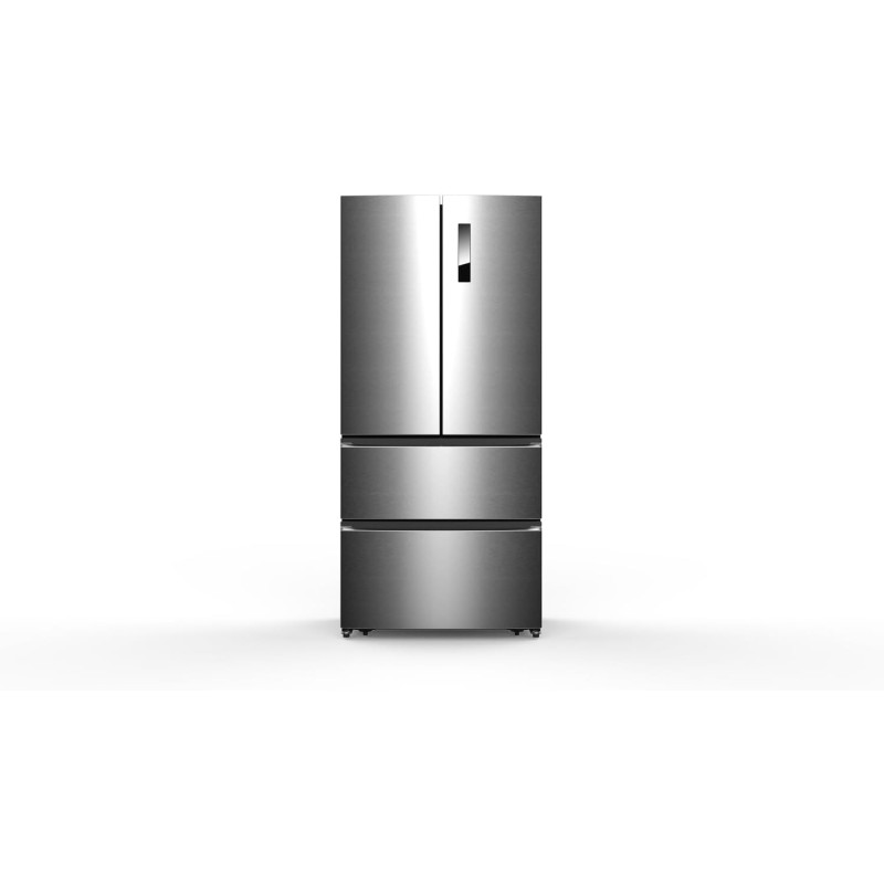 Hoover 670 Liters French Door Inverter Compressor Refrigerator, 2 Metal Glide Drawer, Metal Air Cooling, No Frost Design, HFD-K670-S, Silver, 1 Year Warranty