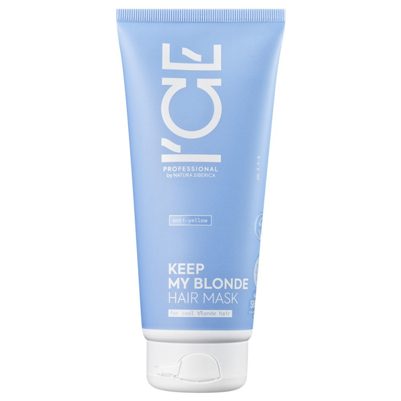 Ice By Natura Siberica Keep My Blonde Mask Anti-Yellow For Cool Blonde Hair, 200 Ml
