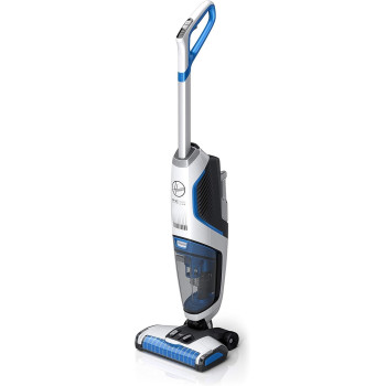 Hoover Onepwr Floormate Jet Cordless Hard Floor Vacuum Cleaner Machine, Up To 30 Min Runtime, 3 Stage Filtration 3 In 1 Multi Surface, Wash, Vac And Dry CLHF-GLME, White/Blue, 1 Year Warranty