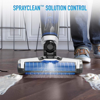 Hoover Onepwr Floormate Jet Cordless Hard Floor Vacuum Cleaner Machine, Up To 30 Min Runtime, 3 Stage Filtration 3 In 1 Multi Surface, Wash, Vac And Dry CLHF-GLME, White/Blue, 1 Year Warranty
