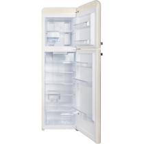 Hoover 326 Liters Top Mount Refrigerator Retro Style Refrigerator, Total No Frost, Fresh Room, Humidity Control, Metal Texture Handle, Bottle Rack, HTR-M326-RC, Cream, 1 Year Warranty