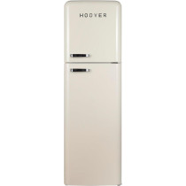 Hoover 326 Liters Top Mount Refrigerator Retro Style Refrigerator, Total No Frost, Fresh Room, Humidity Control, Metal Texture Handle, Bottle Rack, HTR-M326-RC, Cream, 1 Year Warranty