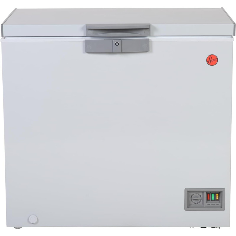Hoover 263L Single Door Low Frost Chest Freezer Convertible Temp, LED Lighting, Premium Grey Colour, HCF-K263-GR, 1 Year Warranty