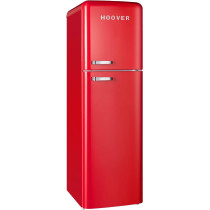 Hoover 326 Liters Top Mount Refrigerator Retro Style Refrigerator, Total No Frost, Fresh Room, Humidity Control, Metal Texture Handle, Bottle Rack, HTR-M326-RR, Red, 1 Year Warranty