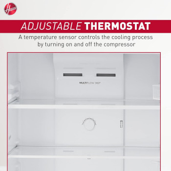 Hoover 600 Liters Top Mount Double Door Refrigerator, No Frost Fridge, Steel Finish, Internal LED Light, 2 Adjustable Shelves, â€ŽHTR-H600-S, Steel, 1 Year Warranty
