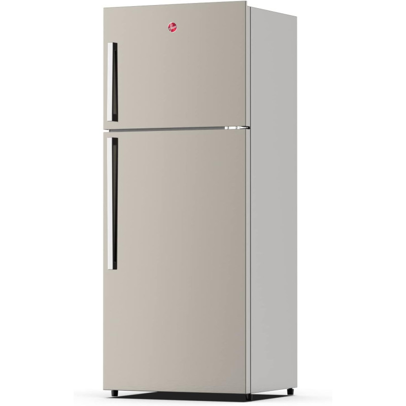 Hoover 600 Liters Top Mount Double Door Refrigerator, No Frost Fridge, Steel Finish, Internal LED Light, 2 Adjustable Shelves, ‎HTR-H600-S, Steel, 1 Year Warranty