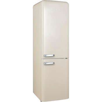 Hoover 300 Liters Bottom Mount Retro Style Refrigerator, Total No Frost And Humidity Control, Metal Texture Handle, Bottle Rack, HBR-M300-RC, Cream Colour, 1 Year Warranty