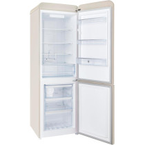 Hoover 300 Liters Bottom Mount Retro Style Refrigerator, Total No Frost And Humidity Control, Metal Texture Handle, Bottle Rack, HBR-M300-RC, Cream Colour, 1 Year Warranty