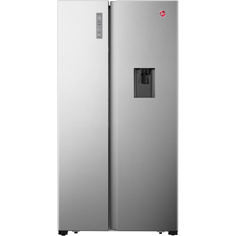 Hoover 670 Litre Side By Side Refrigerator, Inox, Auto Defrosting Fridge And Freezer, HSB-H670-WS With 1 Year Full & 5 Years Compressor Warranty