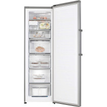 Hoover 260 Liters Upright Freezer, Steel, Silver Colour, Hsf260L-S, 1 Year Warranty