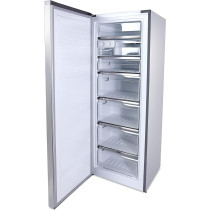 Hoover 260 Liters Upright Freezer, Steel, Silver Colour, Hsf260L-S, 1 Year Warranty