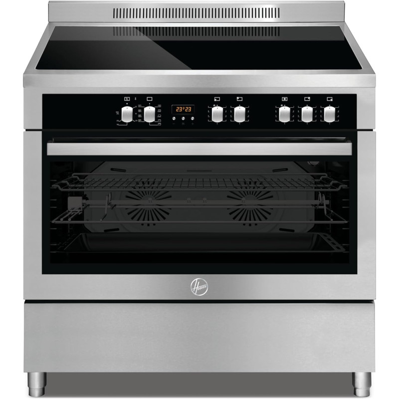 Hoover 90 x 60cm 5 Zone Ceramic Cooker Oven, 2 Convection Fan And 1 Cooling Fan And Self Cleaning, HVC-S95E-S, 1 Year Warranty