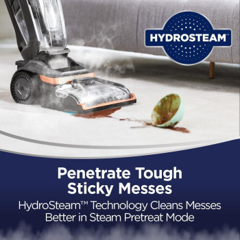 Bissell Revolution Hydrosteam Deep Cleaner,Titanium/Black, L, 3672E, 1 Year Warranty