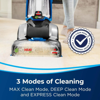 Bissell Proheat 2x Revolution Deep Cleaner, 1858E, 850 Watts, 3.7 Liters, Blue, With Heatwave Technology And TurboStrength Motor Technology, 1 Year Warranty