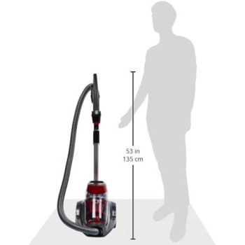 Bissell 1229K C3 Cyclonic Cylinder Vacuum Cleaner, 2.5 Liter Capacity, Red, 1 Year Warranty