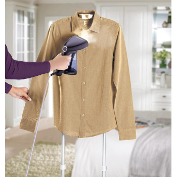 Black+Decker Portable Garment Steamer With Universal Bottle Adaptor, 1500W, Dark Purple, HST1500-B5, 1 Year Warranty