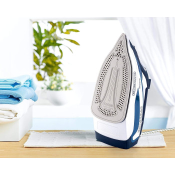 Black+Decker 2400W Steam Iron With Ceramic Soleplate Auto Shut Off, Blue X2150-B5, 1 Year Warranty