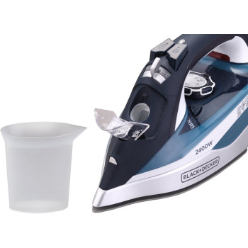 Black+Decker 2400W Steam Iron With Ceramic Soleplate Auto Shut Off, Blue X2150-B5, 1 Year Warranty