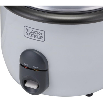 Black+Decker Rice Cooker, 700W Power, 1.8L, Removable Non Stick Bowl And Steaming Tray With Water Level Indicator, Glass Lid And Cool Touch For Healthy Meals, RC1860-B5, 1 Year Warranty