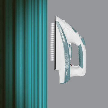 Black+Decker 1750W Steam Iron, Ceramic Coated Soleplate With Anti Calc Drip Self Clean And Auto Shutoff, Removes Stubborn Creases Quickly Easily, X1600-B5, 1 Year Warranty