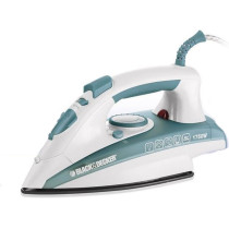 Black+Decker 1750W Steam Iron, Ceramic Coated Soleplate With Anti Calc Drip Self Clean And Auto Shutoff, Removes Stubborn Creases Quickly Easily, X1600-B5, 1 Year Warranty