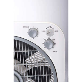 Black+Decker 40W Box Desk Fan 12 Inch Diameter, 3 Speeds Low/Medium/High And 5 Blade Design With Adjustable Portable/Travel Friendly Body To Direct Swing, FB1220-B5, 1 Year Warranty