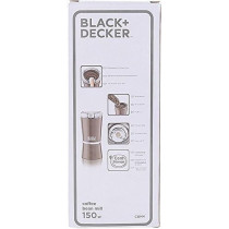 Black+Decker 150W, 60G, Coffee Grinder With SS Cup And Blade For Finer And Controlled Output, Makes Food Preparation Quick And Easy, CBM4-B5 2, 1 Year Warranty