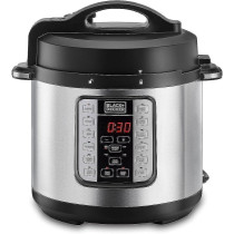 Black+Decker 1000W, 6L, Electric Pressure Cooker 7 In 1, With 12 Smart Programs 9 Safety Features Dishwasher Safe With Accessories, For Quick And Easy Meals, PCP1000-B5, 1 Year Warranty