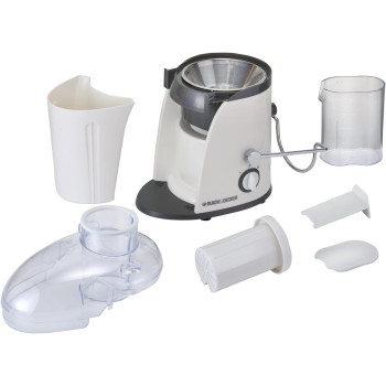 Black+Decker 400W, 65mm, Juice Extractor Xl Feeding Chute 1.3L Large Pulp Container, 350ml Collector, Stainless Steel Filter, For Juicing Fruits And Vegetables Easily, je400-b5, 1 Year Warranty