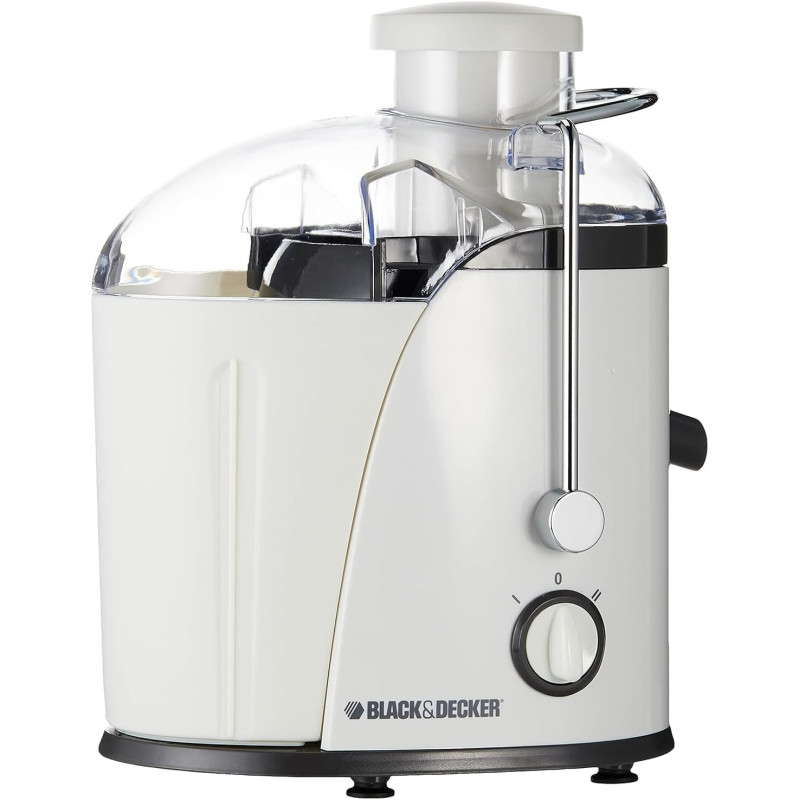 Black+Decker 400W, 65mm, Juice Extractor Xl Feeding Chute 1.3L Large Pulp Container, 350ml Collector, Stainless Steel Filter, For Juicing Fruits And Vegetables Easily, je400-b5, 1 Year Warranty