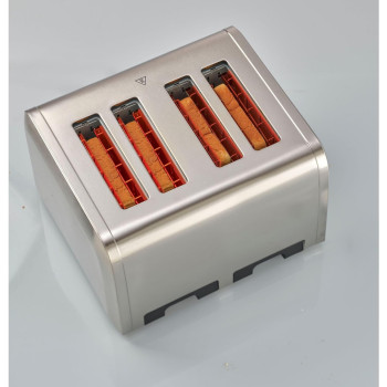 Black+Decker 4 Slice Stainless Steel Toaster, Silver, ET444-B5, 1 Year Warranty