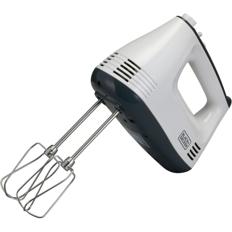 Black+Decker 300W Hand Mixer, White/Grey Colour, M350-B5, 1 Year Warranty