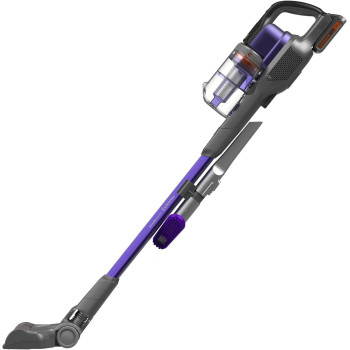 Black+Decker 4 In 1 Cordless Powerseries Extreme Pet Stick Vacuum Cleaner, 18V, 1.5 Ah, Purple/Grey, BDPSE1815P-QW, 1 Year Warranty