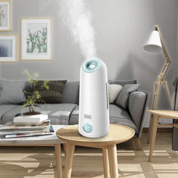 Black+Decker Air Humidifier 25W, 5L, Coverage 430sqft, Ultrasonic System With Mist Level Control Auto Shutoff And Water Indicator That Removes Impurities, HM5000-B5, 1 Year Warranty