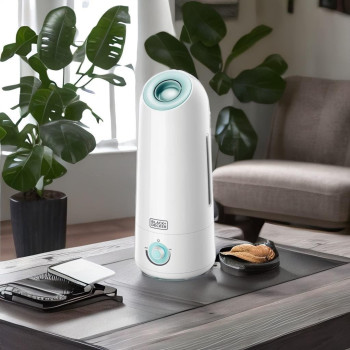 Black+Decker Air Humidifier 25W, 5L, Coverage 430sqft, Ultrasonic System With Mist Level Control Auto Shutoff And Water Indicator That Removes Impurities, HM5000-B5, 1 Year Warranty